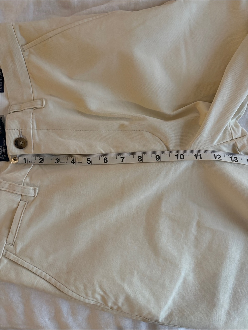 Ralph Lauren Cream Wide-Leg Cotton Trousers - Picture 7 of 7